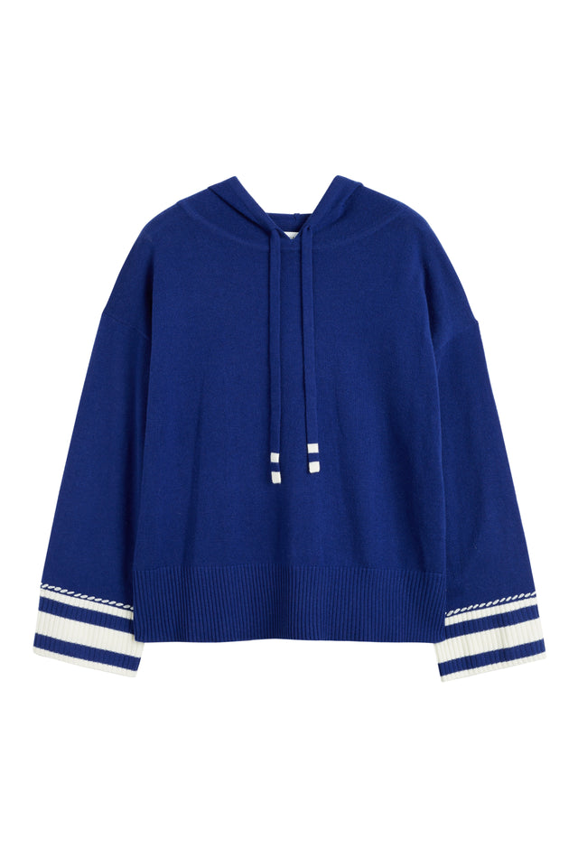 Blue Wool-Cashmere Ahoy! Hoodie image 4