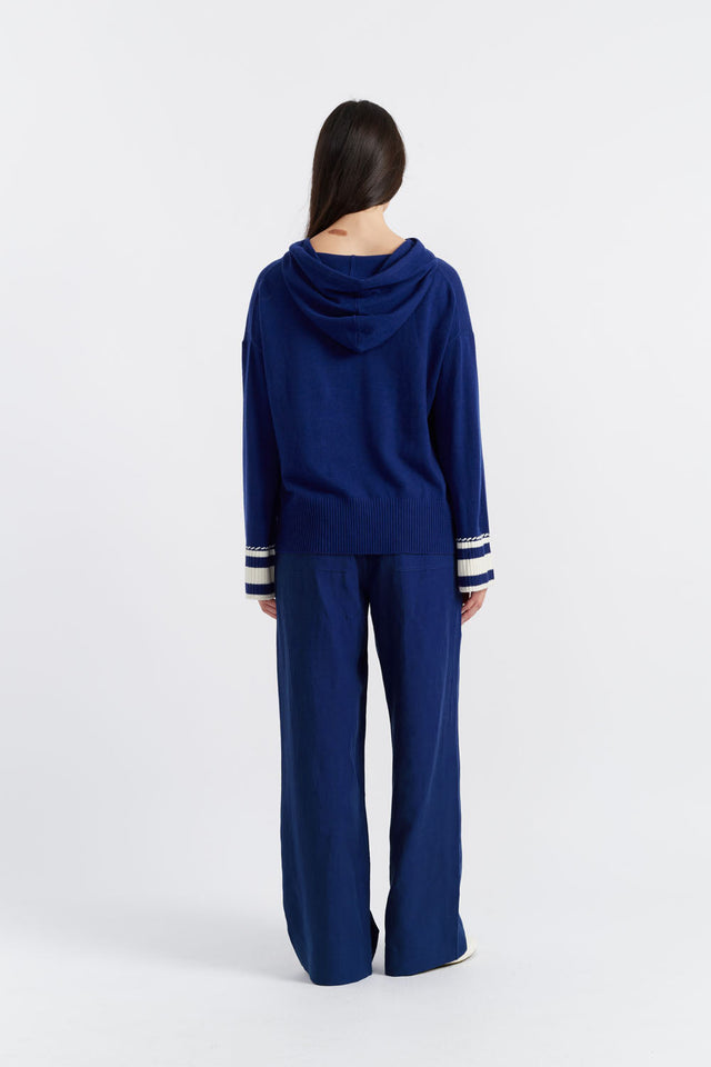 Blue Wool-Cashmere Ahoy! Hoodie image 3