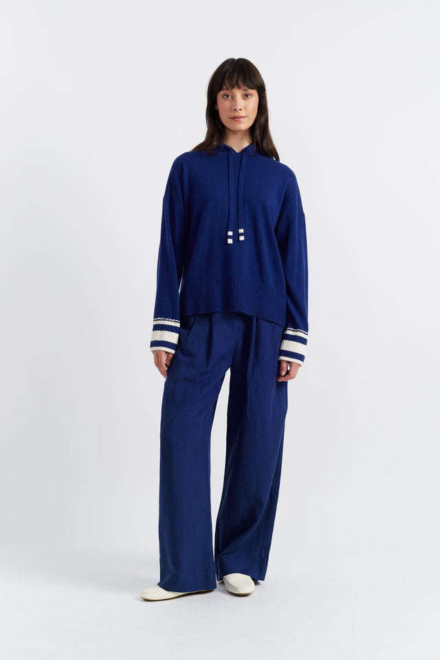 Blue Wool-Cashmere Ahoy! Hoodie image 2