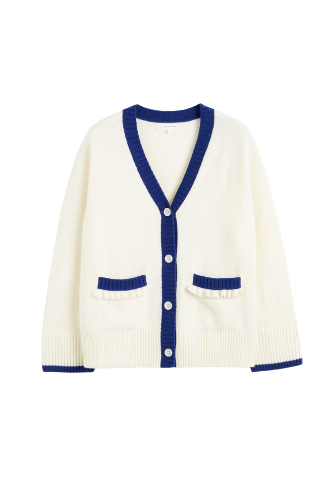 Cream Wool-Cashmere Admiral Cardigan image 4