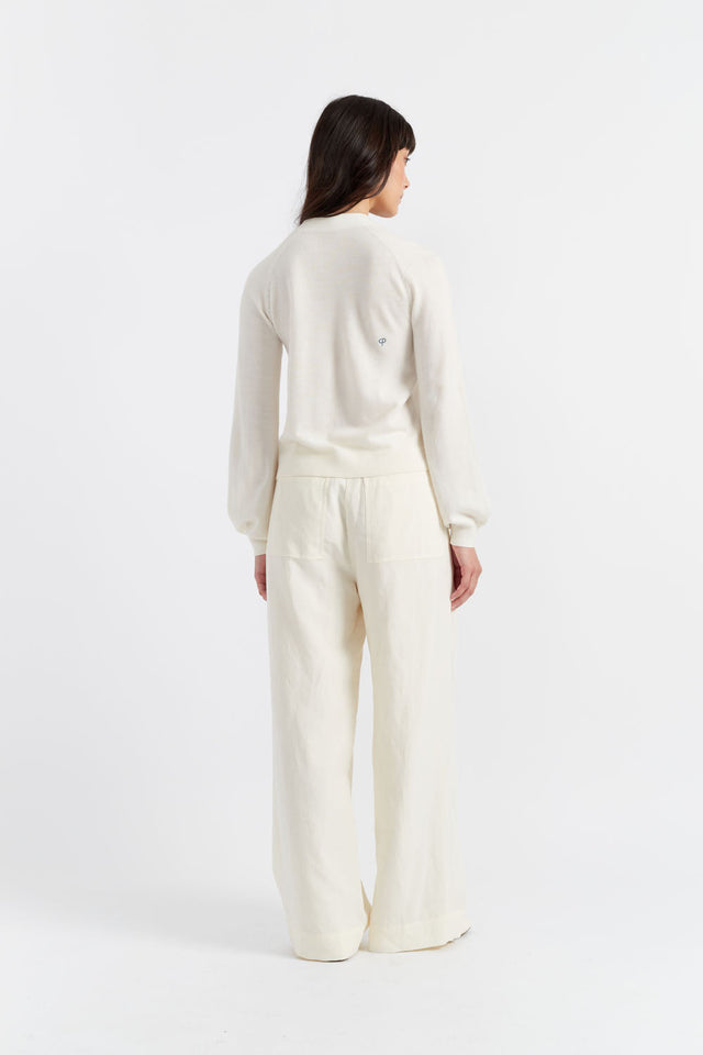 Cream Merino Sailors Knot Sweater image 3