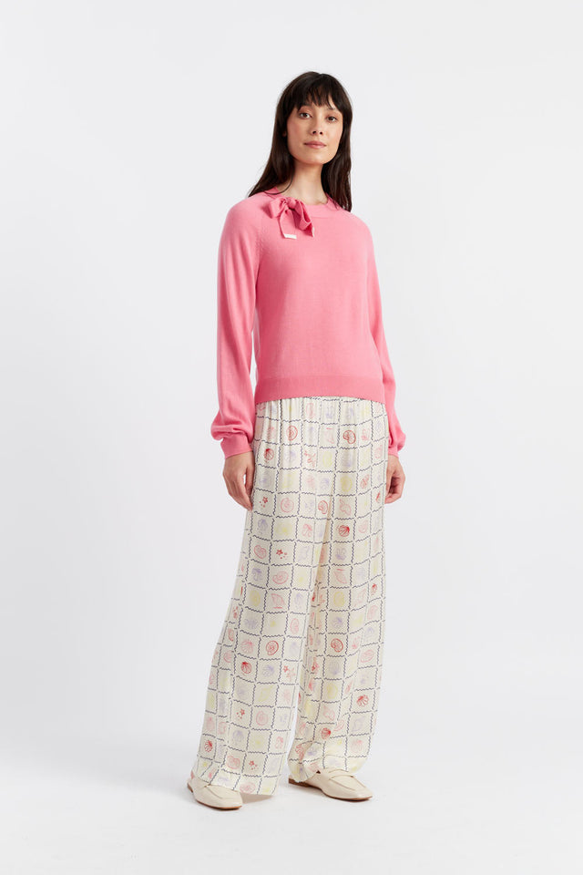 Pink Merino Sailors Knot Sweater image 2