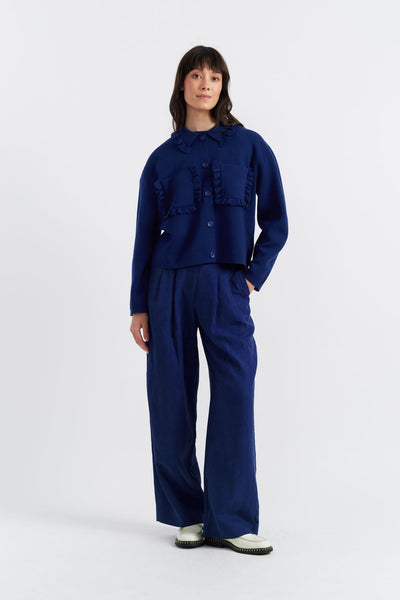 SAMPLE SALE - NO REFUNDS Blue Merino Sea Breeze Jacket