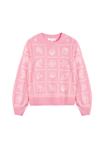 SAMPLE SALE - NO REFUNDS Pink Wool-Cashmere La Mer Sweater