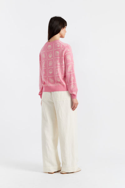 SAMPLE SALE - NO REFUNDS Pink Wool-Cashmere La Mer Sweater