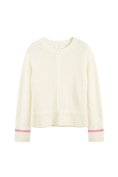 SAMPLE SALE - NO REFUNDS Cream Wool-Cashmere Penzance Sweater
