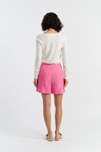 SAMPLE SALE - NO REFUNDS Rose Tencel-Linen Shorts