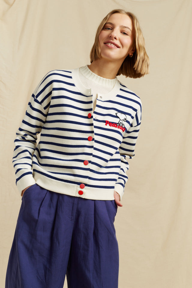 Cream Merino Snoopy Milano Cardigan image 2