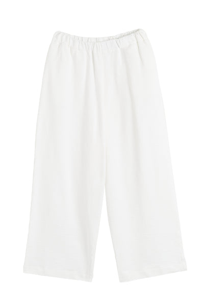 White pants on a white background