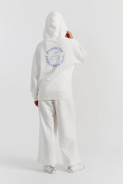 Cream Cotton Jog On Snoopy Hoodie