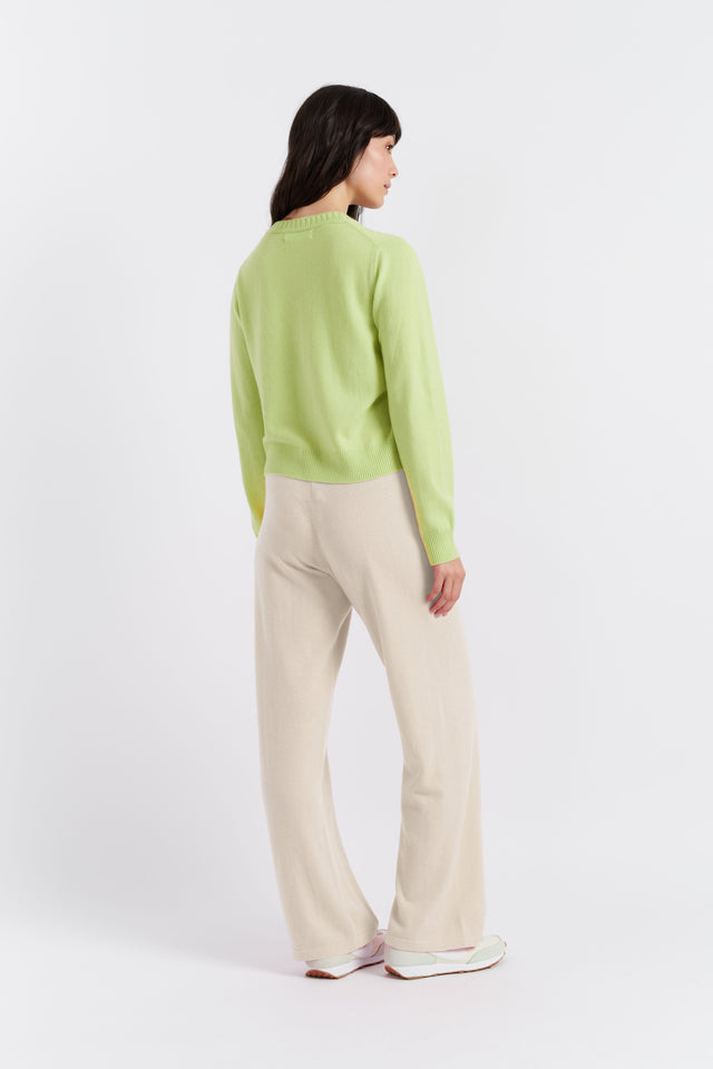 Lemon Wool-Cashmere Crew Neck Cardigan image 2