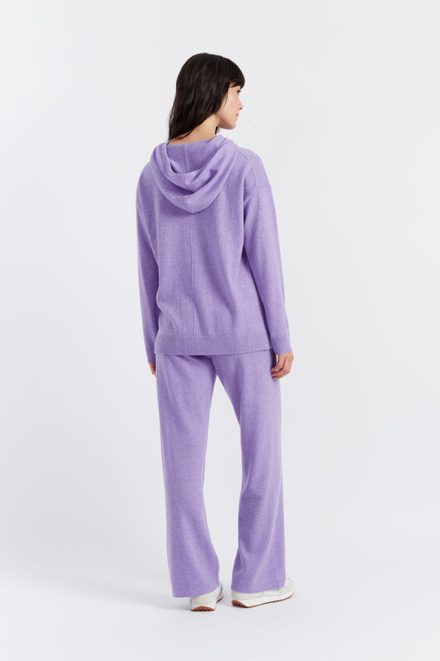 Lavender Wool-Cashmere Relaxed Hoodie image 2