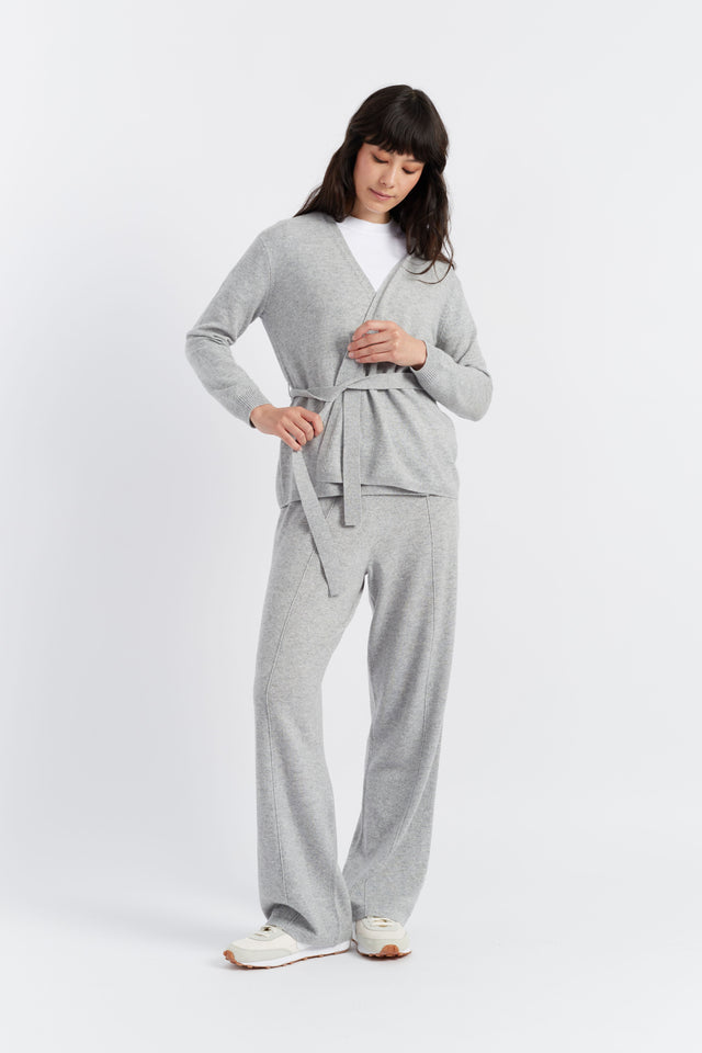 Light-Grey Wool-Cashmere Wrap Cardigan image 3