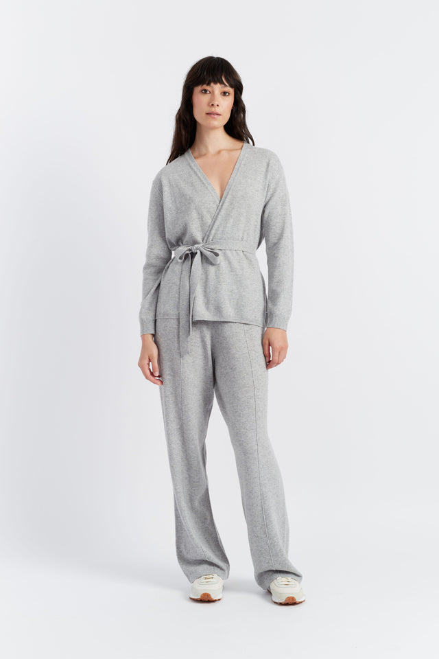 Light-Grey Wool-Cashmere Wrap Cardigan image 4