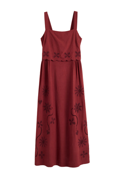 Sienna Linen-Blend Broderie Summer Dress