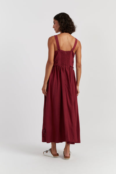 Sienna Linen-Blend Broderie Summer Dress
