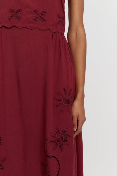 Sienna Linen-Blend Broderie Summer Dress