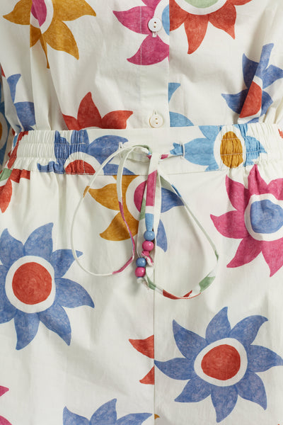 Cream Cotton Sol Shorts