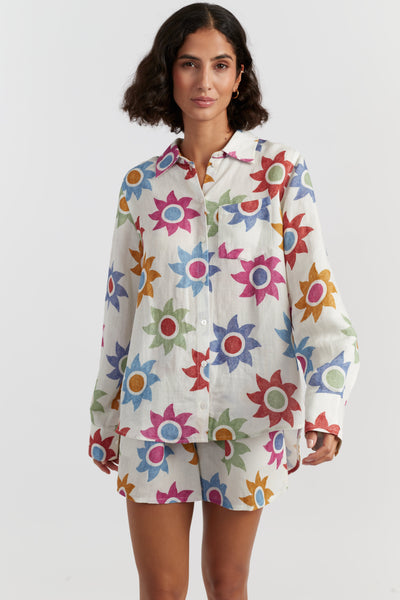 Cream Cotton Sol Shirt