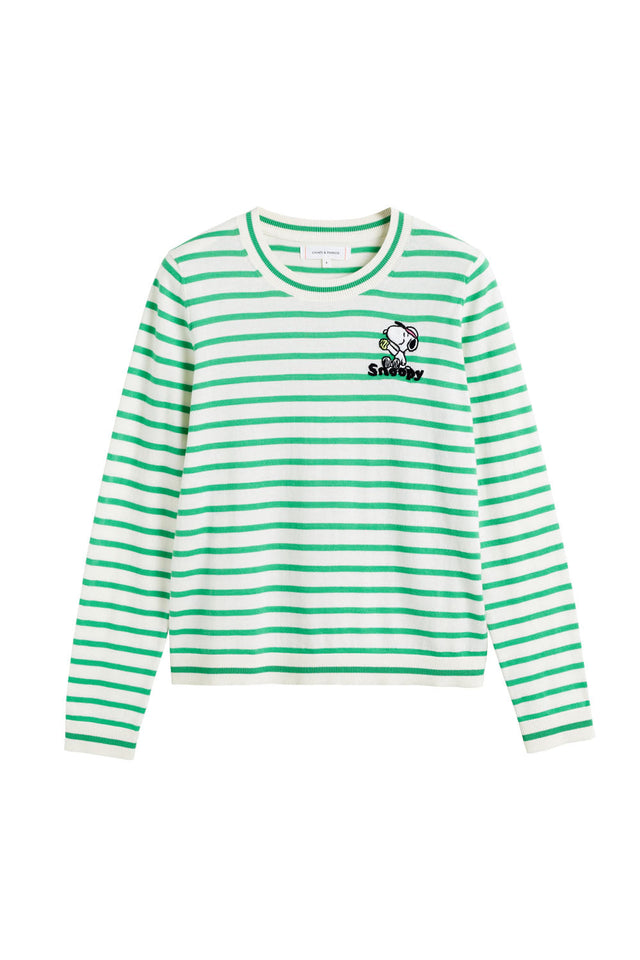 Green Cotton Peanuts Racquet Club Sweater image 4