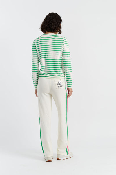 SAMPLE SALE - NO REFUNDS Green Cotton Peanuts Racquet Club Sweater