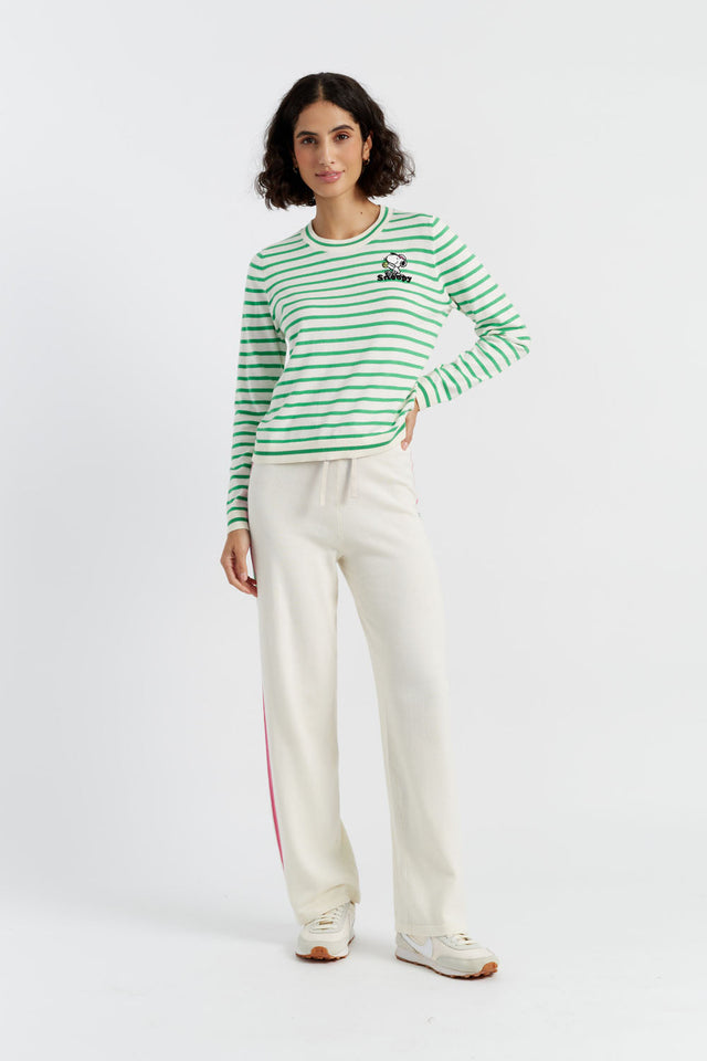 Green Cotton Peanuts Racquet Club Sweater image 3