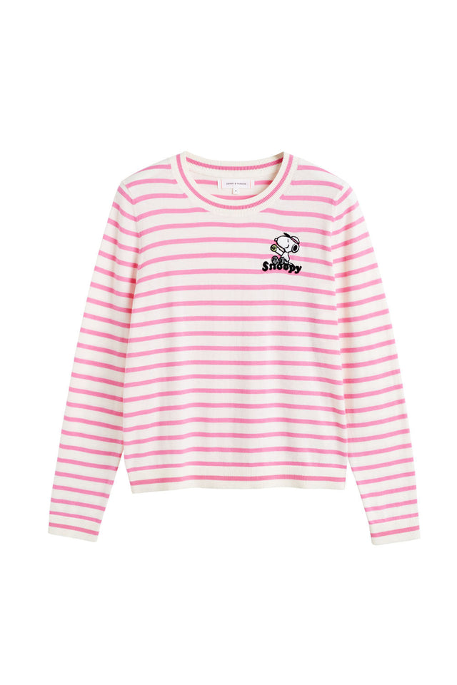 Pink Cotton Peanuts Racquet Club Sweater image 4