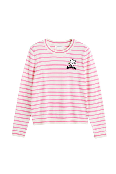SAMPLE SALE - NO REFUNDS Pink Cotton Peanuts Racquet Club Sweater