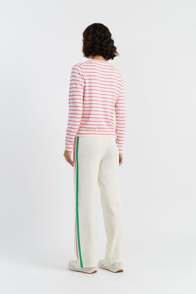 SAMPLE SALE - NO REFUNDS Pink Cotton Peanuts Racquet Club Sweater