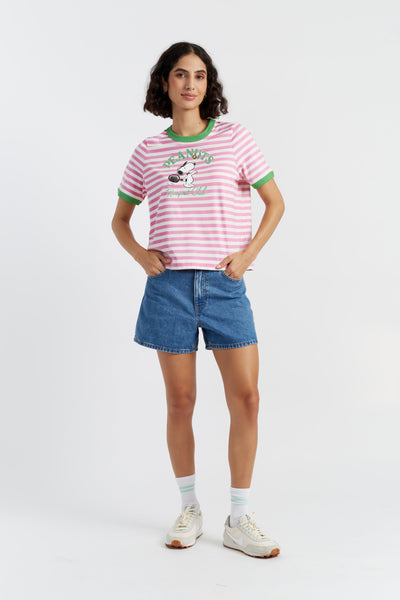 SAMPLE SALE - NO REFUNDS Pink Cotton Peanuts Racquet Club T-Shirt