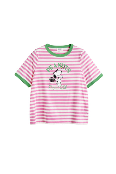SAMPLE SALE - NO REFUNDS Pink Cotton Peanuts Racquet Club T-Shirt