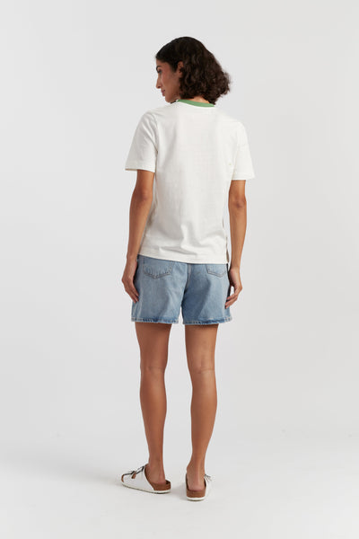 Cream Cotton Snoopy Apple T-Shirt