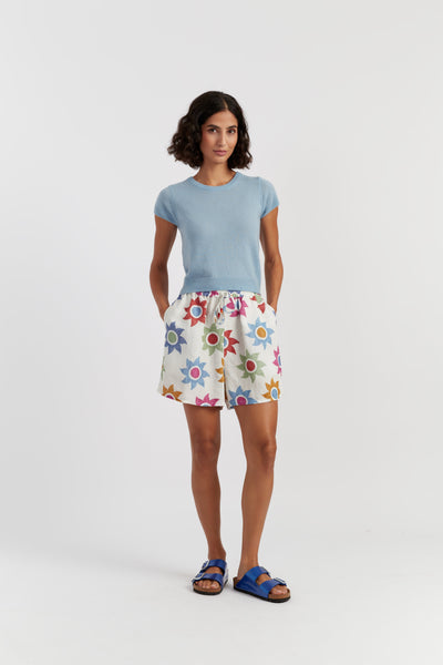 Sky-Blue Air Pure Cashmere T-shirt