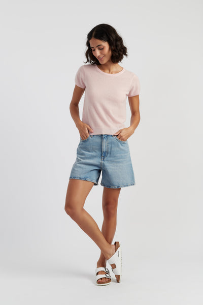 Soft-Pink Air Pure Cashmere T-shirt