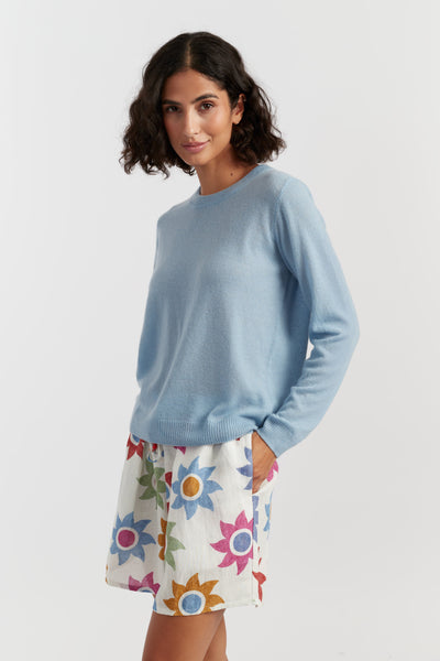 Sky-Blue Air Pure Cashmere Sweater