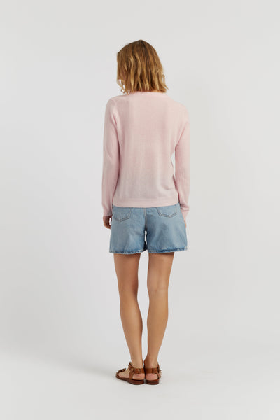 Soft-Pink Air Pure Cashmere Sweater