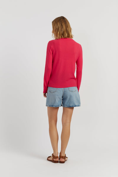 Watermelon-Pink Air Pure Cashmere Sweater