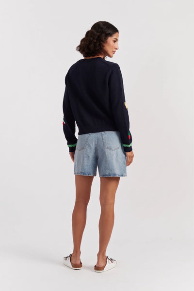 Navy Cotton Fruity Snoopy Sweater