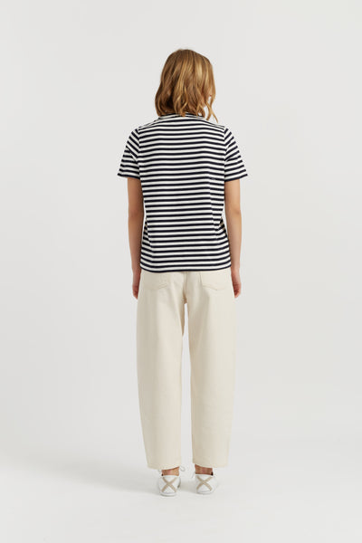 Navy Cotton Snoopy Breton Cherry T-Shirt