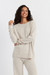 Light-Oatmeal Wool-Cashmere Slouchy Sweater