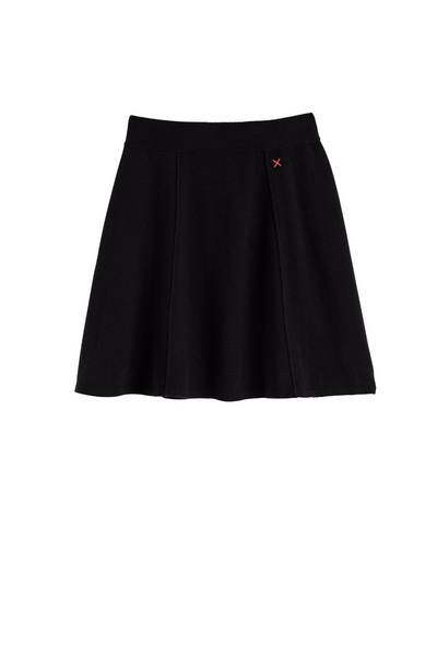Black Wool-Cashmere Mini Skirt