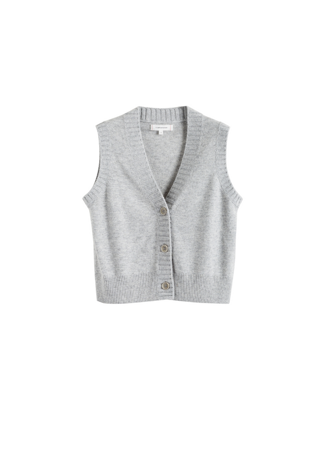 Light-Grey Wool-Cashmere Waistcoat image 4