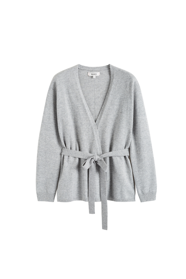Light-Grey Wool-Cashmere Wrap Cardigan image 5