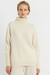 Cream Pure Cashmere Rollneck Sweater
