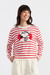 Red Cotton Snoopy Nautical Sweater
