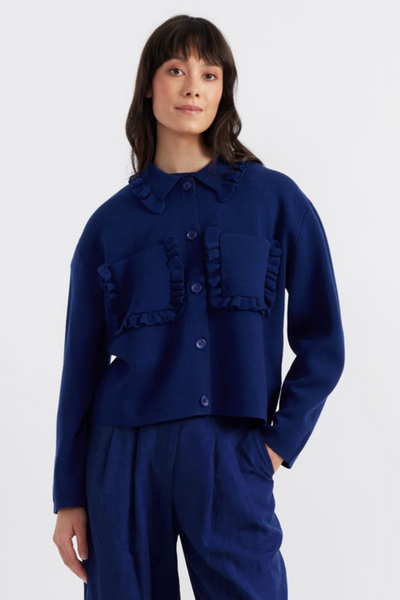 SAMPLE SALE - NO REFUNDS Blue Merino Sea Breeze Jacket