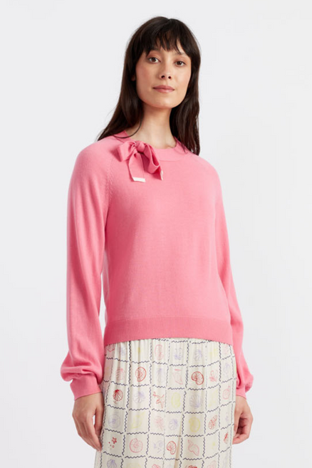 SAMPLE SALE - NO REFUNDS Pink Merino Sailors Knot Sweater