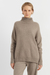 Soft-Truffle Pure Cashmere Rollneck Sweater