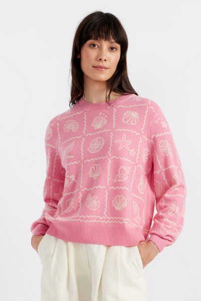 SAMPLE SALE - NO REFUNDS Pink Wool-Cashmere La Mer Sweater