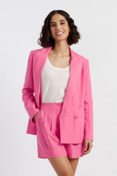 SAMPLE SALE - NO REFUNDS Rose Tencel-Linen Blazer